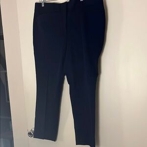 NWT Loft Outlet navy skinny ankle flat front pants 16 petite